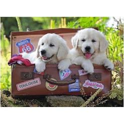 PUZZLE 100PC TRAVELLING PUPS