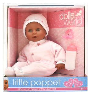 DW DOLL LITTLE POPPET 38CM PINK ETHNIC