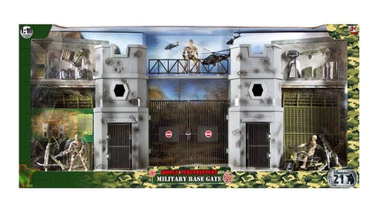 WORLD PEACE MILITARY BASE GATE W 3 FIGS