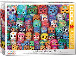 PUZZLE 1000PC TRADITIONAL MEXICAN SKULLS