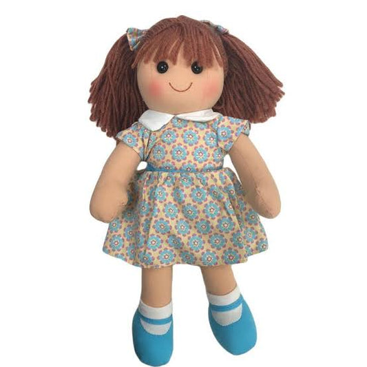 RAG DOLL YD1027 EVIE YELLOW/AQUA DRESS