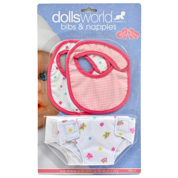 DW FABRIC BIBS & NAPPIES SET