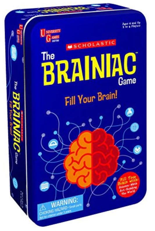 GAME SCHOLASTIC BRAINIAC IN TIN