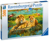 PUZZLE 500PC LIONS AT THE SAVANNAH