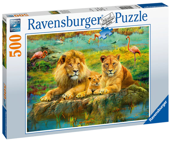 PUZZLE 500PC LIONS AT THE SAVANNAH