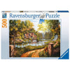 PUZZLE 500PC COTTAGE BY THE RIVER