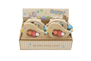 WOODEN ANIMAL RATTLE CALM