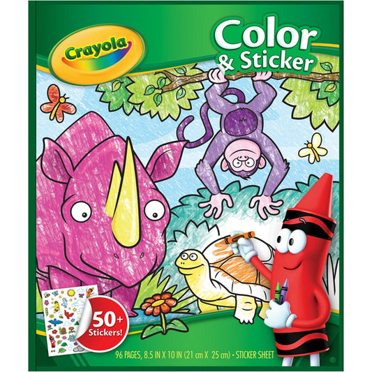 CRAYOLA COLOR & STICKER BOOK ANIMALS