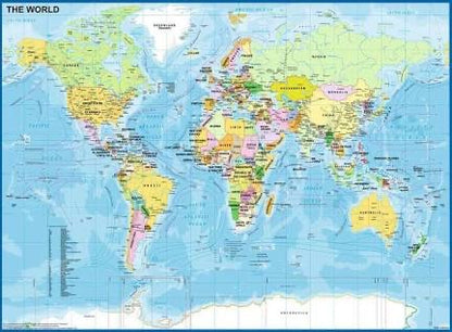 PUZZLE 200PC MAP OF THE WORLD