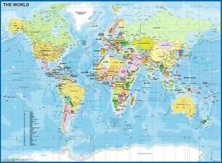 PUZZLE 200PC MAP OF THE WORLD