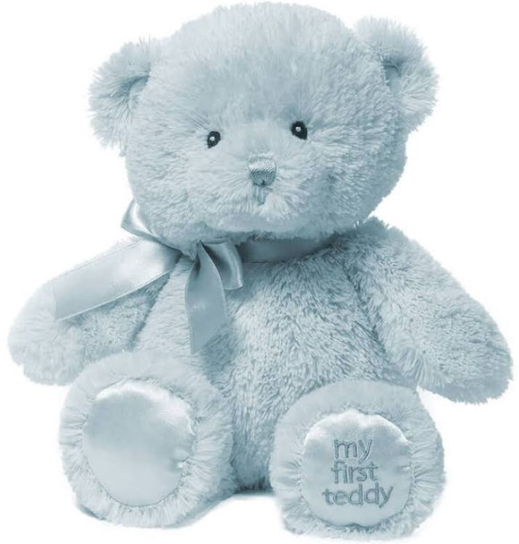 GUND BEAR MY FIRST TEDDY 25CM BLUE