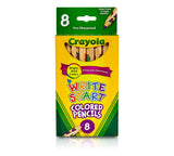 CRAYOLA PENCILS COLORED WRITE START 8CT