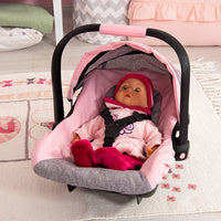 Bayer Doll Car Capsule Gry/Pnk W Bfly