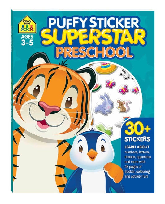 School Zone Puffy Sticker Superstar Pre