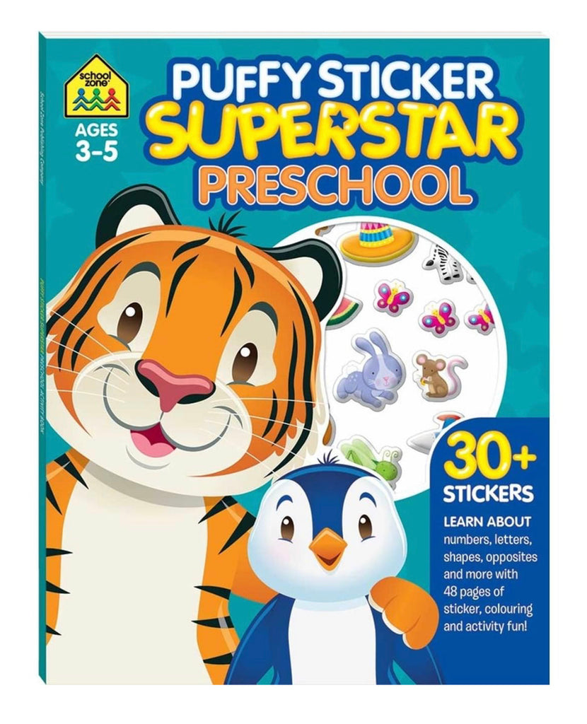 SCHOOL ZONE PUFFY STICKER SUPERSTAR PRE