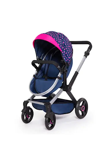 Bayer Xeo Compact Doll Pram Blue/Heart