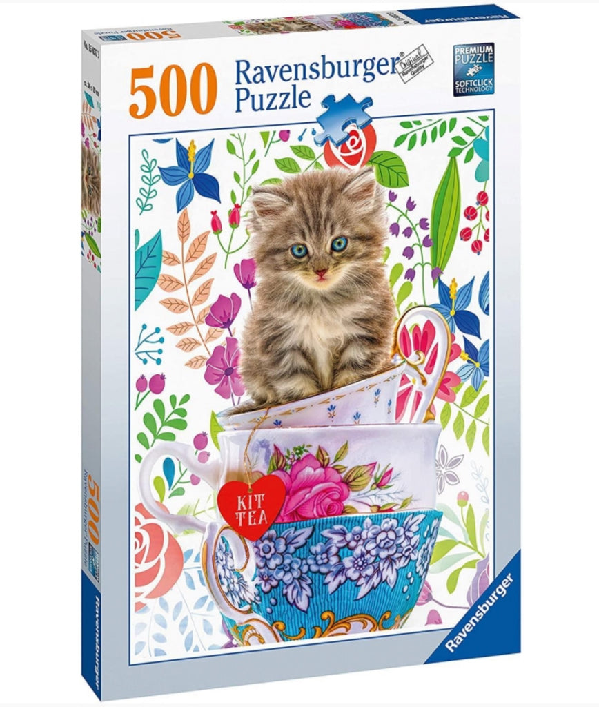 PUZZLE 500PC KITTEN IN A CUP