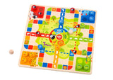 WOODEN 2 IN 1 BOARD GAME SNAKES/LUDO