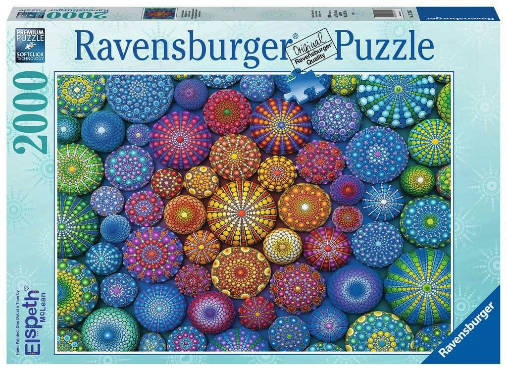 PUZZLE 2000PC RADIATING RAINBOW MANDALAS