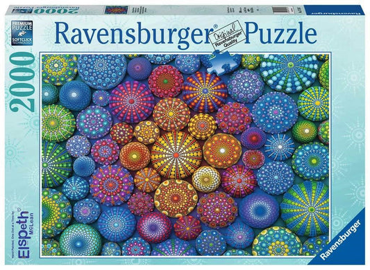 PUZZLE 2000PC RADIATING RAINBOW MANDALAS