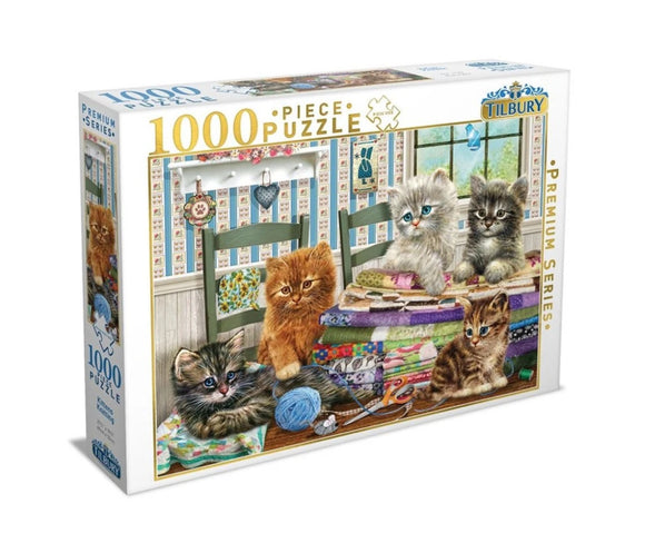 PUZZLE 1000PC KITTENS KNITTING