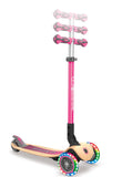 GLOBBER SCOOTER PRIMO WOOD W/LIGHTS PINK