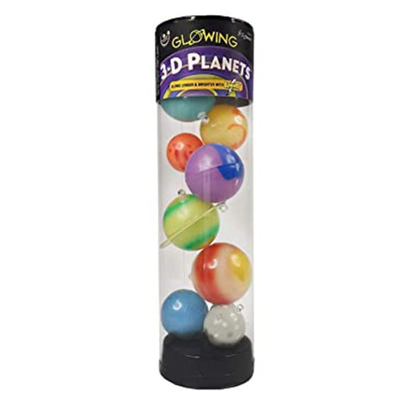 GLOW IN THE DARK 3D PLANETS IN TUBE