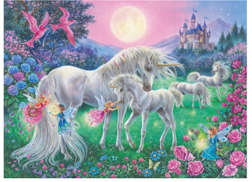 PUZZLE 100PC UNICORNS IN THE MOONLUGHT