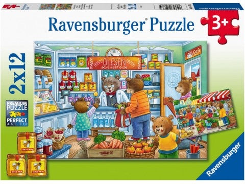 PUZZLE 2X12PC LET'S GO SHOPPING