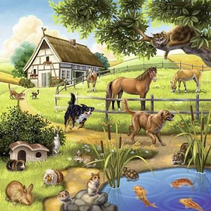 PUZZLE 3X49PC FOREST ZOO & PETS