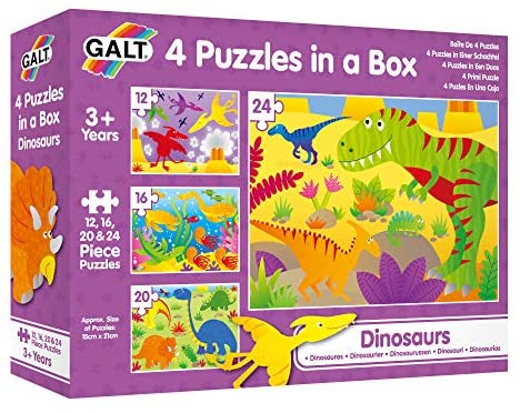 PUZZLE 4 IN A BOX GALT DINOSAURS