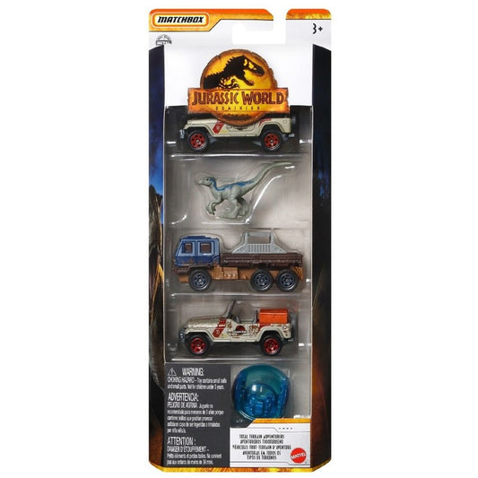 M/BOX 5 PK JURASSIC WORLD AST