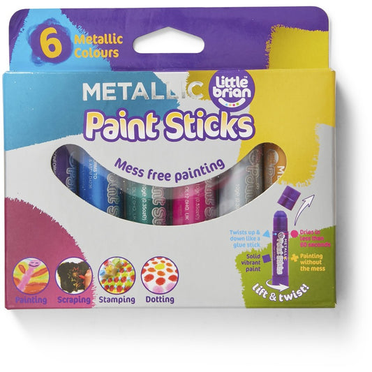 LITTLE BRIAN PAINT STICKS METALLIC 6 PK