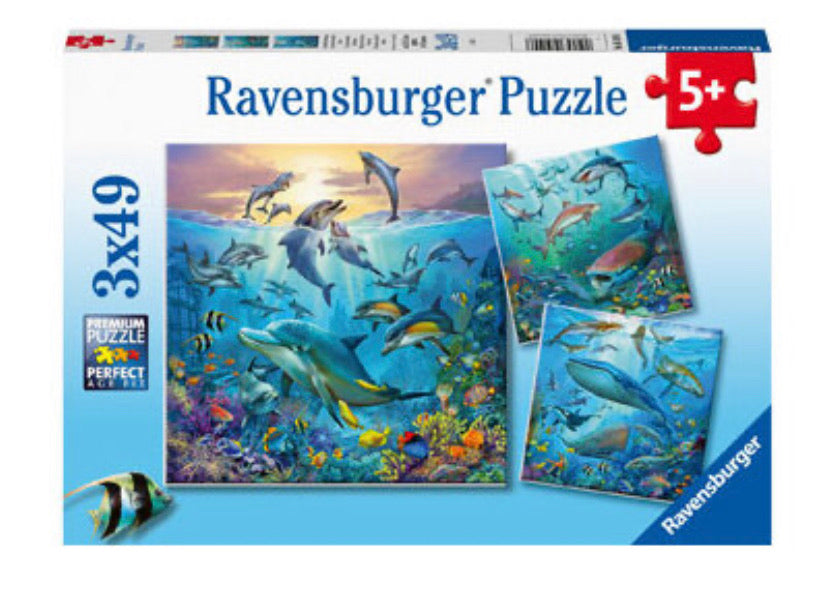 PUZZLE 3X49PC OCEAN LIFE