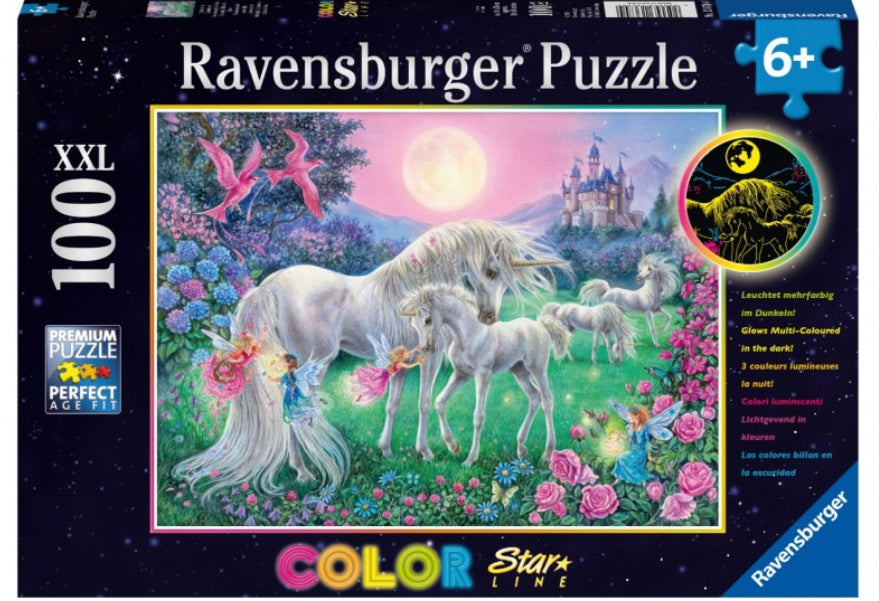 PUZZLE 100PC UNICORNS IN THE MOONLUGHT