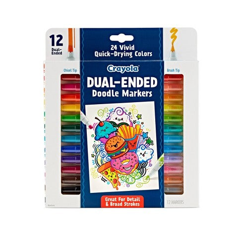 CRAYOLA MARKER D&D DUAL ENDED 12CT