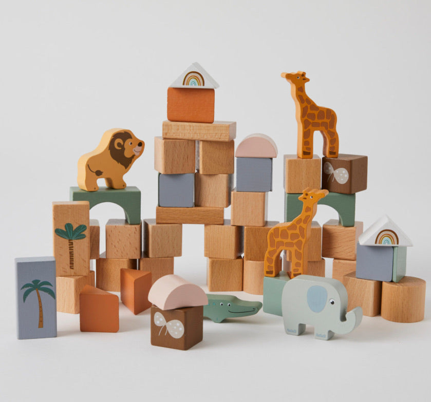 PILBEAM WOODEN BLOCKS AFRICIA 50PC