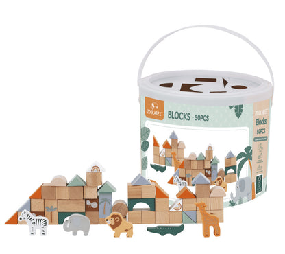 PILBEAM WOODEN BLOCKS AFRICIA 50PC