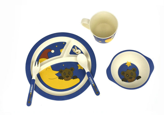 Bamboozoo Dinnerware 5Pcs Bear Rabbit