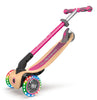 GLOBBER SCOOTER PRIMO WOOD W/LIGHTS PINK