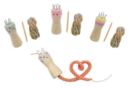 WOODEN KNITTING NANCY CRAFT SET