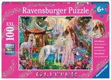 PUZZLE 100PC PRINCESS WITH UNICORN