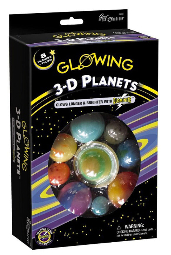 GLOW IN THE DARK 3D PLANETS