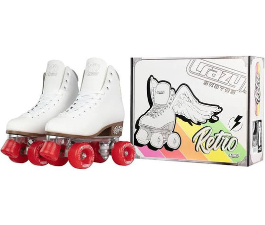 Crazy Skate Retro Roller White Sml J12-2