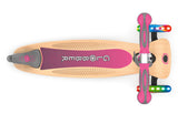 GLOBBER SCOOTER PRIMO WOOD W/LIGHTS PINK