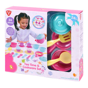 PLAY GO PINK TEA TIME & COOKWARE SET