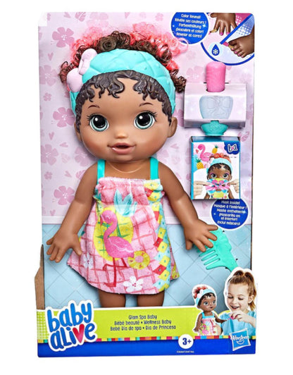 Ba Baby Alive Glam Spa Baby Black Hair