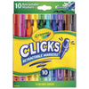 CRAYOLA MARKER RETRACTABLE CLICK 10PK