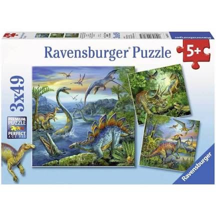 PUZZLE 3X49PC DINOSAUR FASCINATION