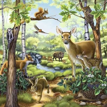 PUZZLE 3X49PC FOREST ZOO & PETS